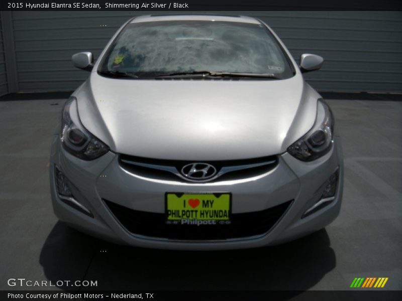 Shimmering Air Silver / Black 2015 Hyundai Elantra SE Sedan