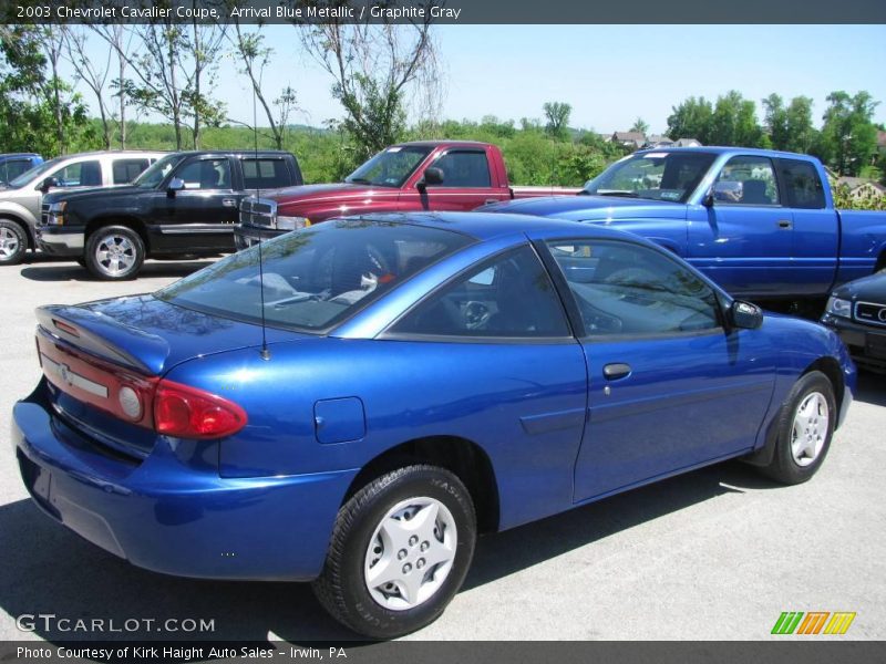 Arrival Blue Metallic / Graphite Gray 2003 Chevrolet Cavalier Coupe