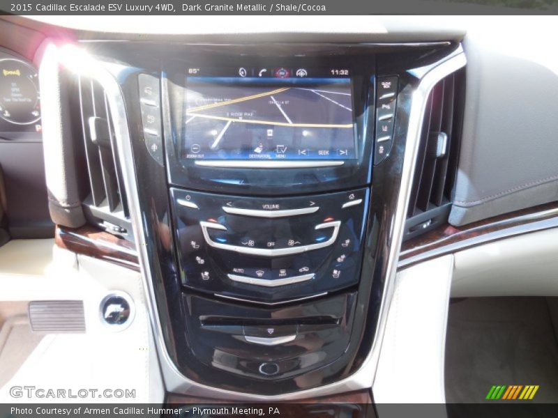 Dark Granite Metallic / Shale/Cocoa 2015 Cadillac Escalade ESV Luxury 4WD