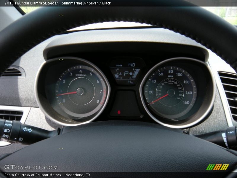 Shimmering Air Silver / Black 2015 Hyundai Elantra SE Sedan