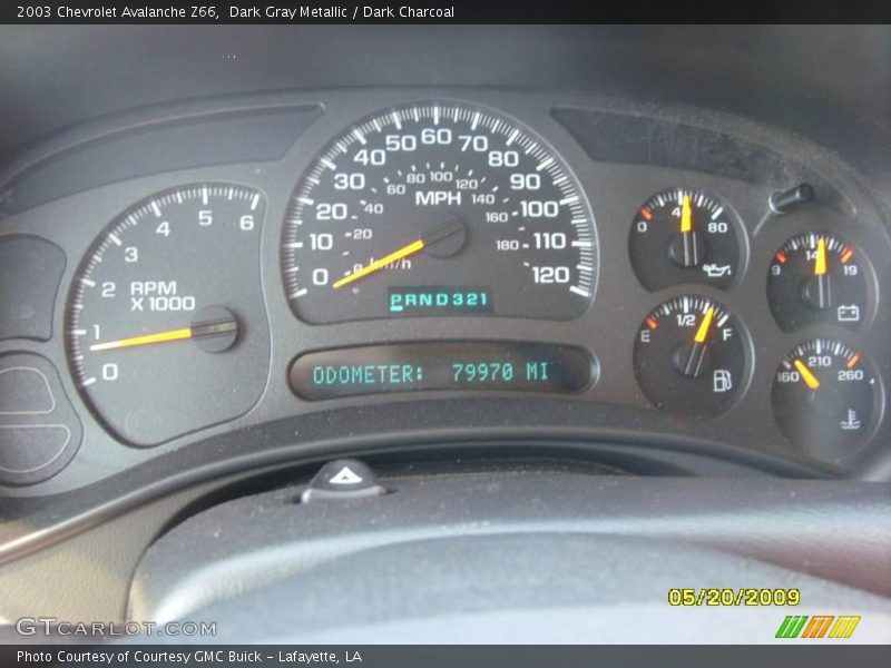 Dark Gray Metallic / Dark Charcoal 2003 Chevrolet Avalanche Z66