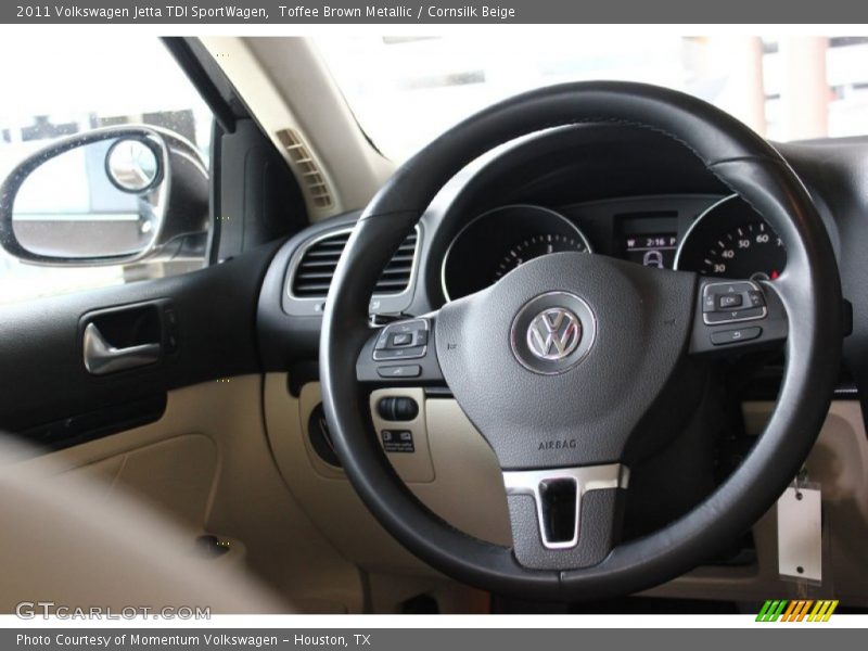 Toffee Brown Metallic / Cornsilk Beige 2011 Volkswagen Jetta TDI SportWagen