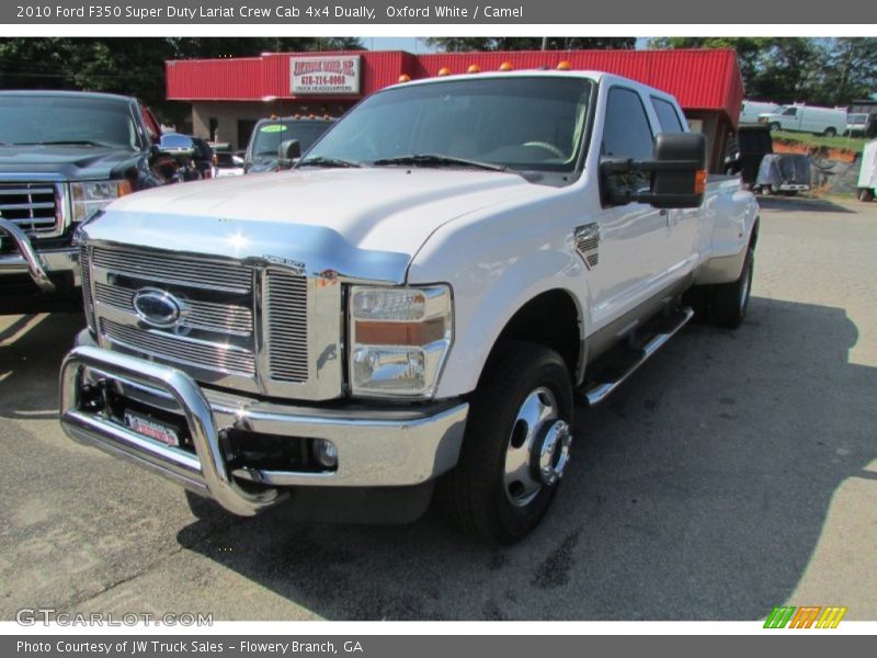 Oxford White / Camel 2010 Ford F350 Super Duty Lariat Crew Cab 4x4 Dually