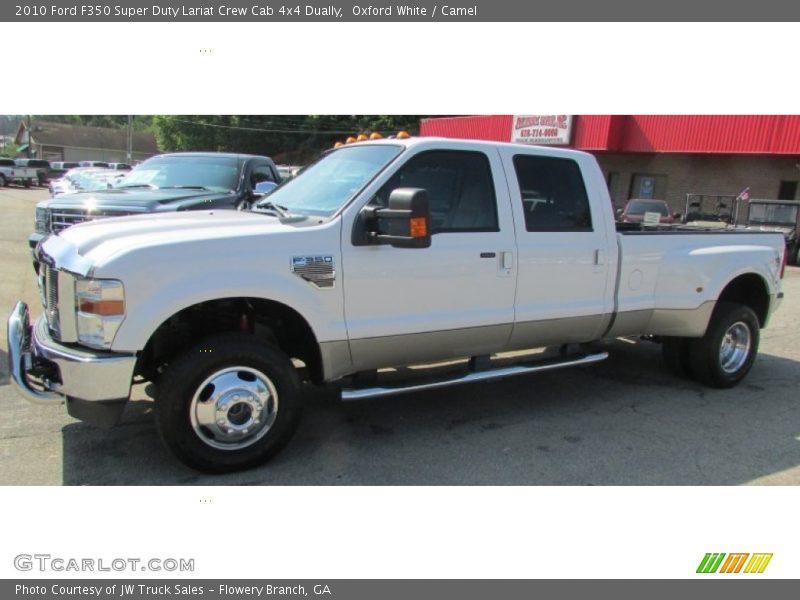 Oxford White / Camel 2010 Ford F350 Super Duty Lariat Crew Cab 4x4 Dually