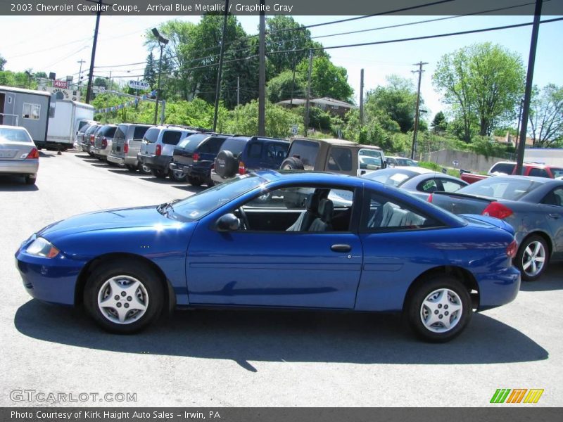 Arrival Blue Metallic / Graphite Gray 2003 Chevrolet Cavalier Coupe