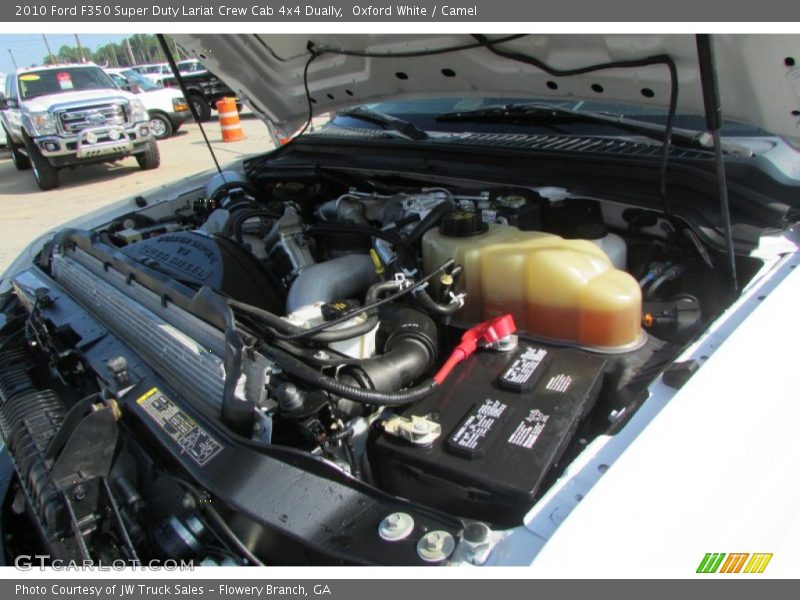 Oxford White / Camel 2010 Ford F350 Super Duty Lariat Crew Cab 4x4 Dually