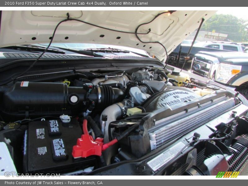 Oxford White / Camel 2010 Ford F350 Super Duty Lariat Crew Cab 4x4 Dually