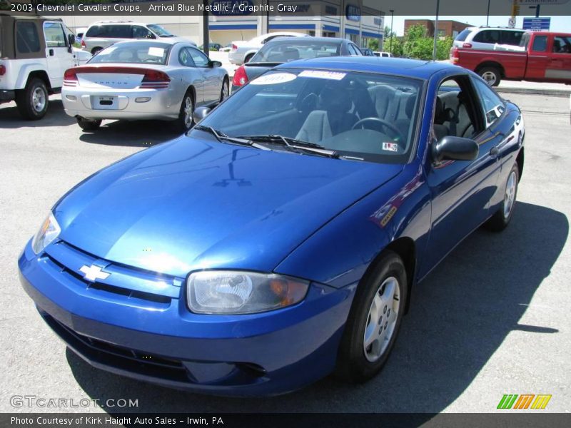 Arrival Blue Metallic / Graphite Gray 2003 Chevrolet Cavalier Coupe