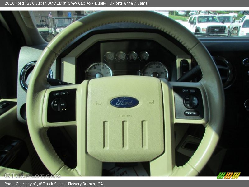 Oxford White / Camel 2010 Ford F350 Super Duty Lariat Crew Cab 4x4 Dually