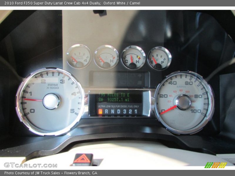 Oxford White / Camel 2010 Ford F350 Super Duty Lariat Crew Cab 4x4 Dually