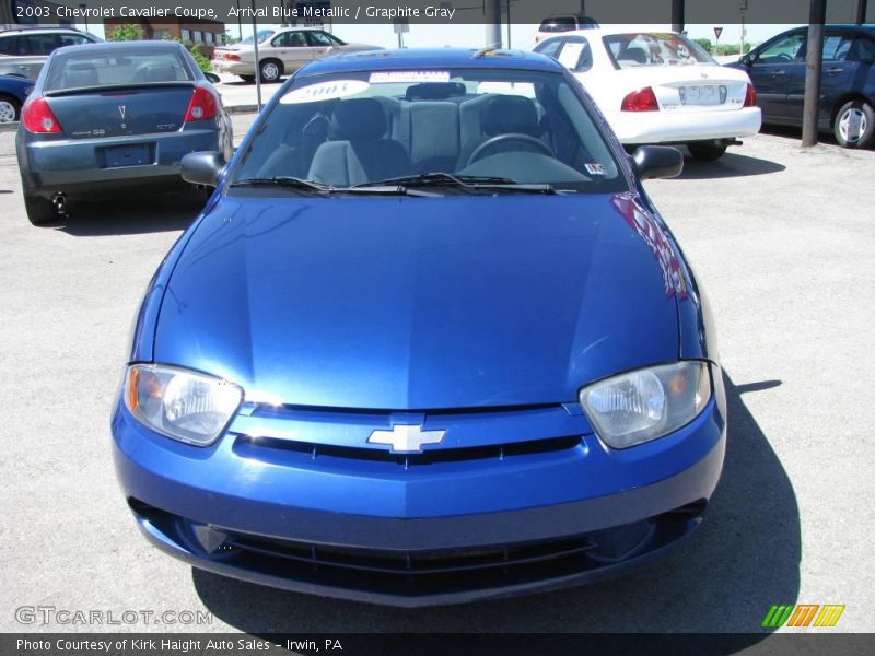 Arrival Blue Metallic / Graphite Gray 2003 Chevrolet Cavalier Coupe