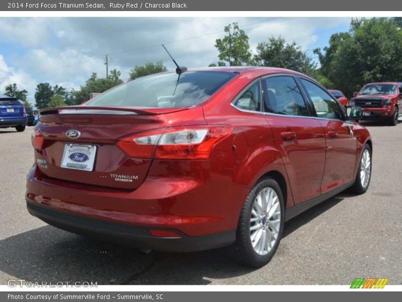 Ruby Red / Charcoal Black 2014 Ford Focus Titanium Sedan