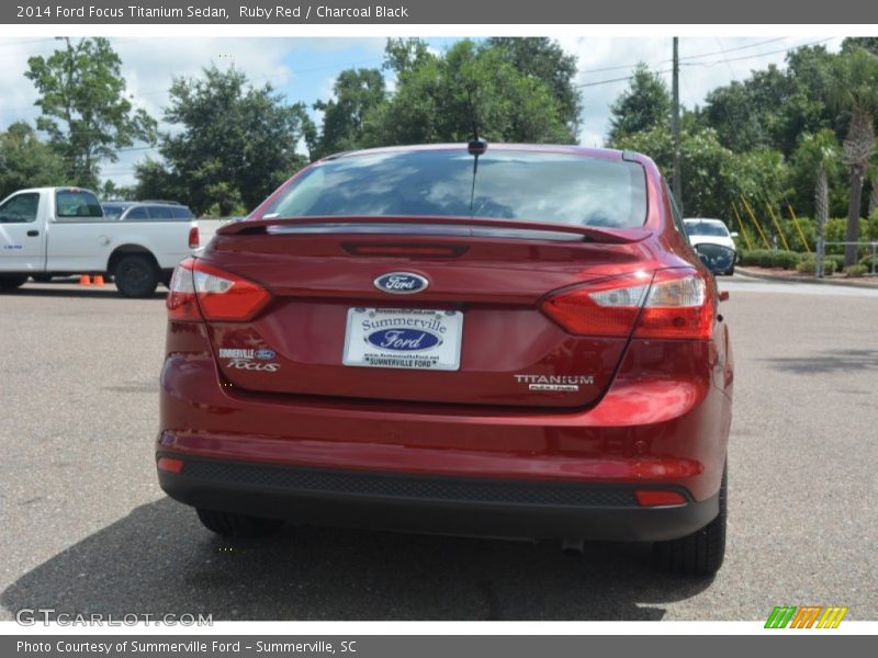 Ruby Red / Charcoal Black 2014 Ford Focus Titanium Sedan