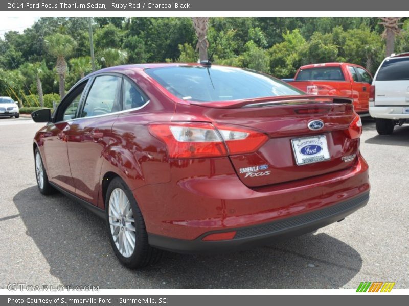 Ruby Red / Charcoal Black 2014 Ford Focus Titanium Sedan