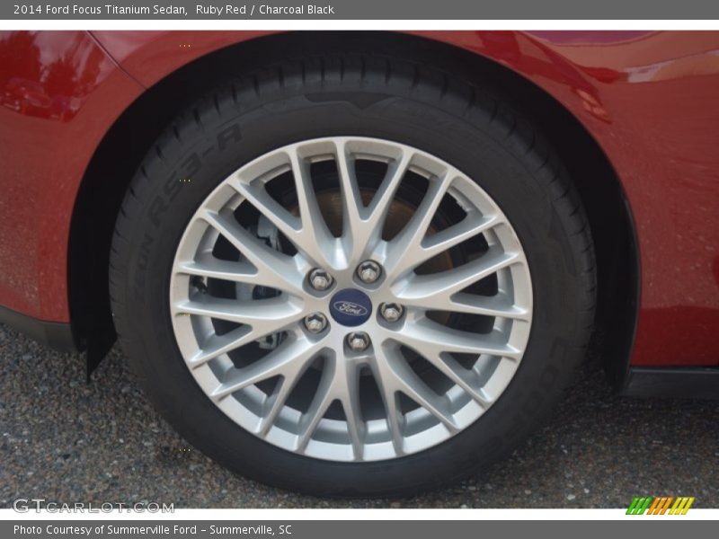 Ruby Red / Charcoal Black 2014 Ford Focus Titanium Sedan