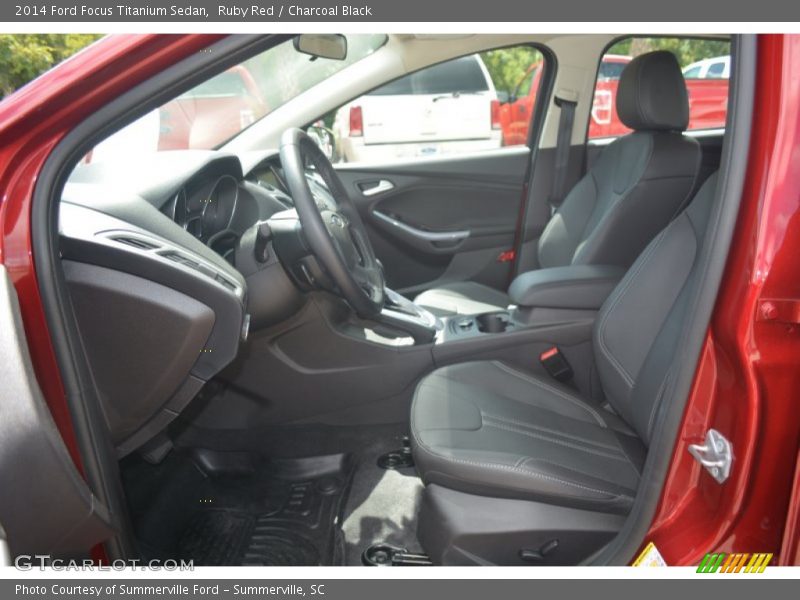 Ruby Red / Charcoal Black 2014 Ford Focus Titanium Sedan