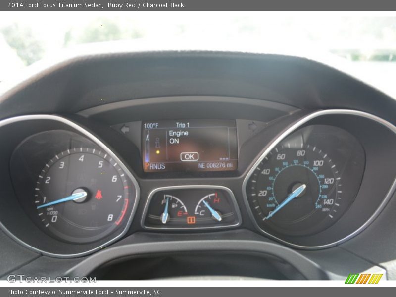 Ruby Red / Charcoal Black 2014 Ford Focus Titanium Sedan