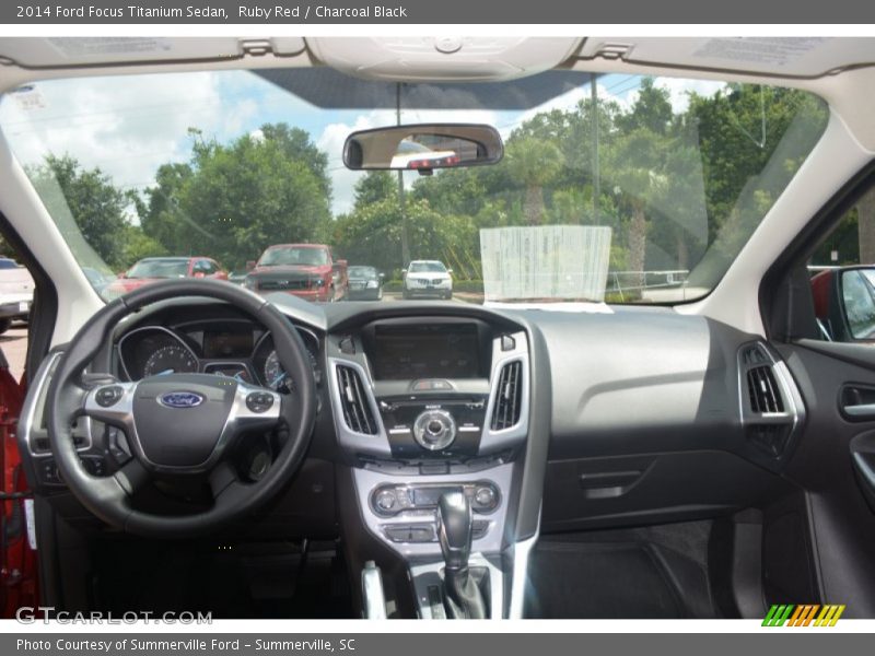 Ruby Red / Charcoal Black 2014 Ford Focus Titanium Sedan