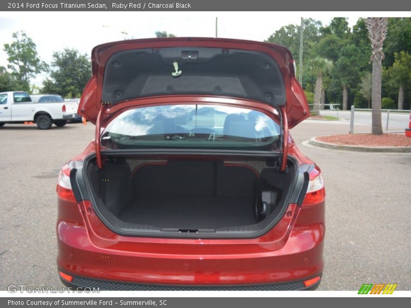 Ruby Red / Charcoal Black 2014 Ford Focus Titanium Sedan