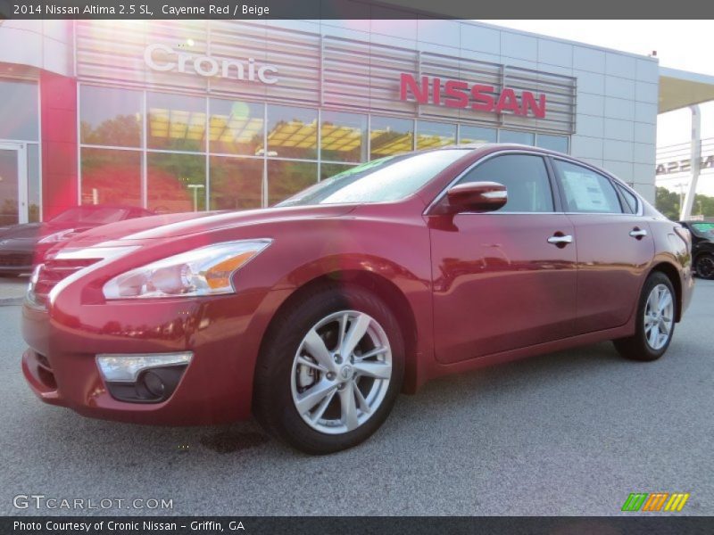 Cayenne Red / Beige 2014 Nissan Altima 2.5 SL