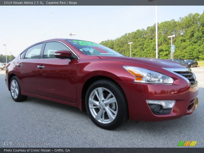 Cayenne Red / Beige 2014 Nissan Altima 2.5 SL