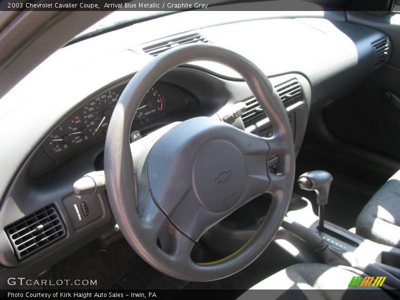 Arrival Blue Metallic / Graphite Gray 2003 Chevrolet Cavalier Coupe