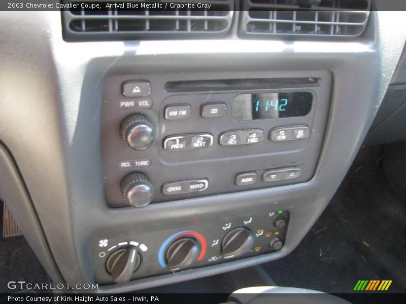 Arrival Blue Metallic / Graphite Gray 2003 Chevrolet Cavalier Coupe