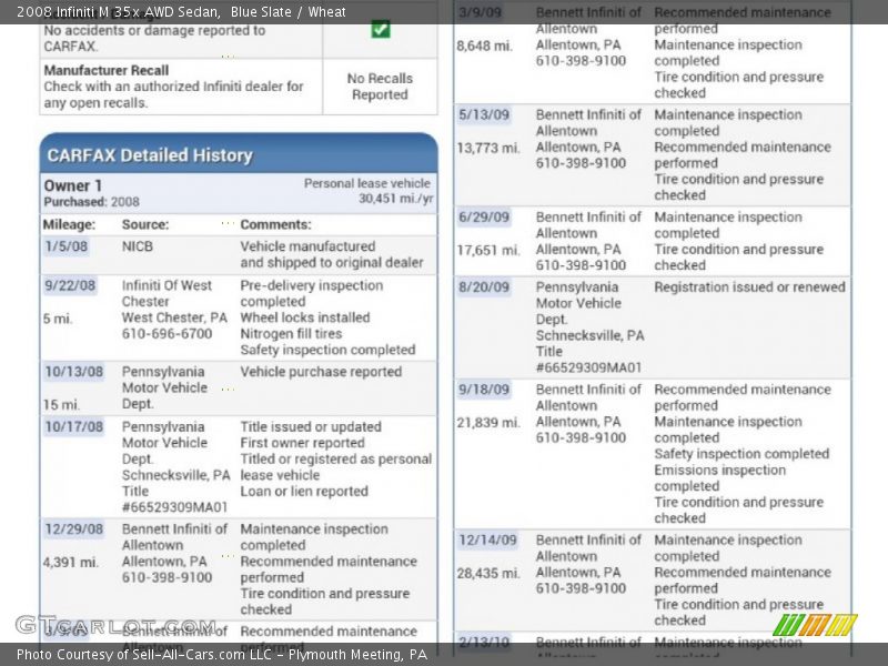 Blue Slate / Wheat 2008 Infiniti M 35x AWD Sedan