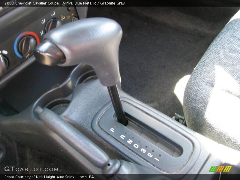 Arrival Blue Metallic / Graphite Gray 2003 Chevrolet Cavalier Coupe