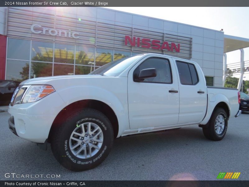 Glacier White / Beige 2014 Nissan Frontier SV Crew Cab