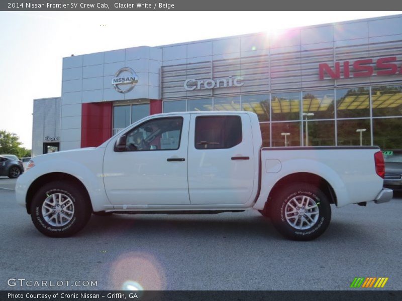 Glacier White / Beige 2014 Nissan Frontier SV Crew Cab
