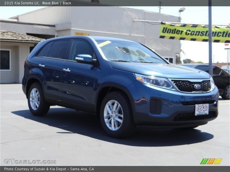 Wave Blue / Black 2015 Kia Sorento LX
