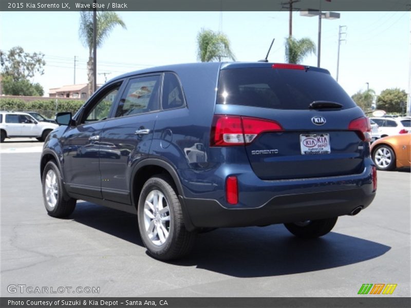 Wave Blue / Black 2015 Kia Sorento LX