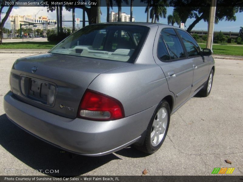Molten Silver / Stone Gray 2003 Nissan Sentra GXE