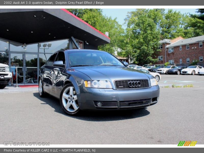 Dolphin Grey Pearl Effect / Beige 2002 Audi A4 3.0 quattro Sedan