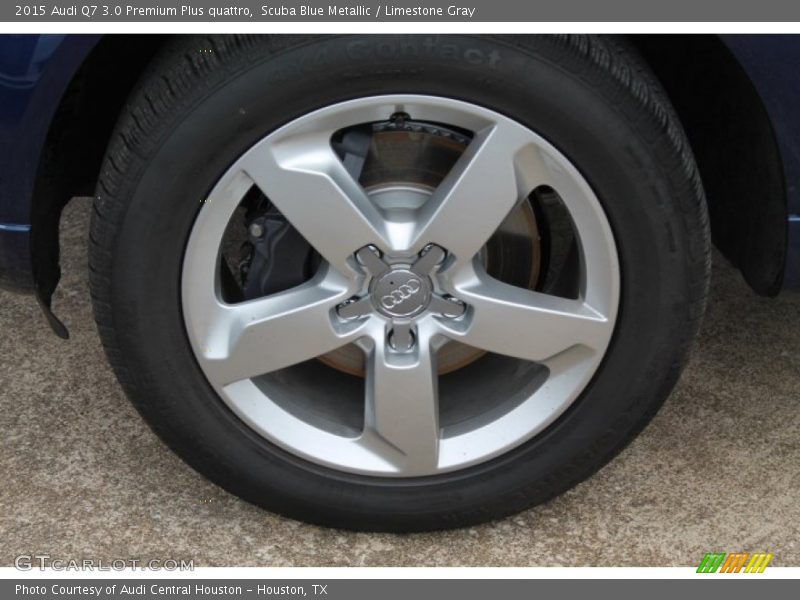 Scuba Blue Metallic / Limestone Gray 2015 Audi Q7 3.0 Premium Plus quattro
