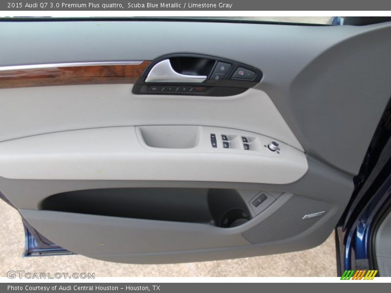 Scuba Blue Metallic / Limestone Gray 2015 Audi Q7 3.0 Premium Plus quattro