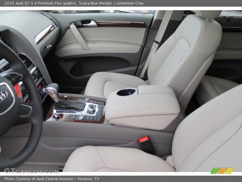 Scuba Blue Metallic / Limestone Gray 2015 Audi Q7 3.0 Premium Plus quattro