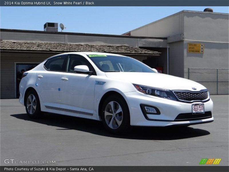 Snow White Pearl / Black 2014 Kia Optima Hybrid LX
