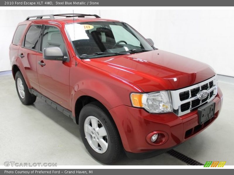 Steel Blue Metallic / Stone 2010 Ford Escape XLT 4WD