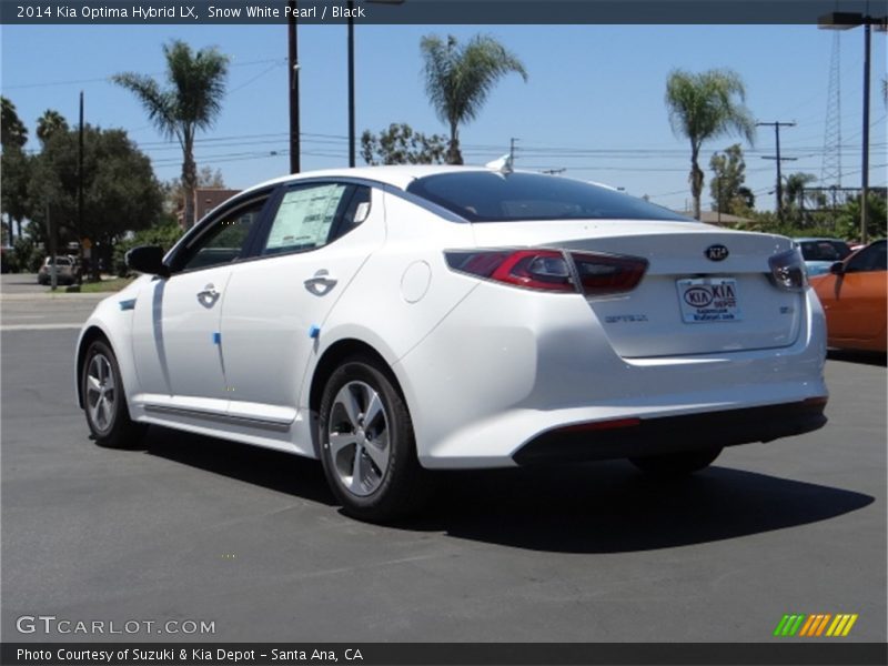 Snow White Pearl / Black 2014 Kia Optima Hybrid LX