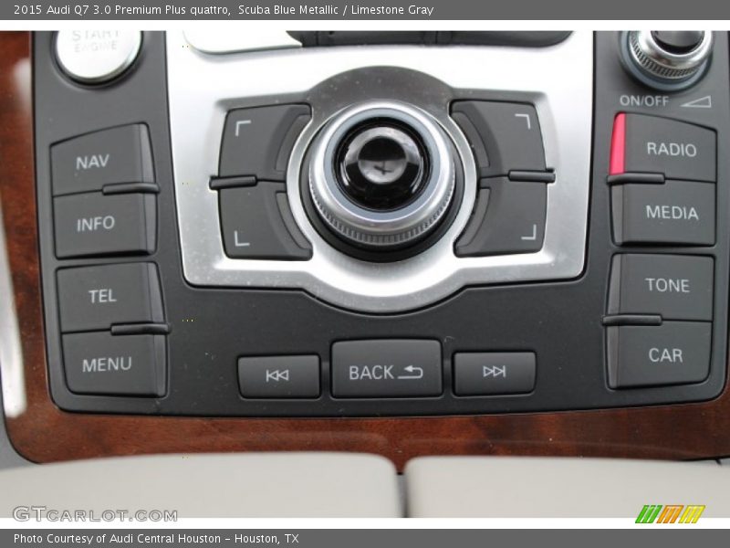Scuba Blue Metallic / Limestone Gray 2015 Audi Q7 3.0 Premium Plus quattro