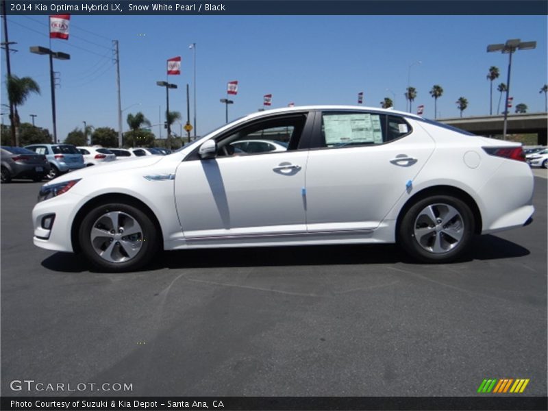 Snow White Pearl / Black 2014 Kia Optima Hybrid LX