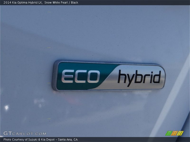 Snow White Pearl / Black 2014 Kia Optima Hybrid LX