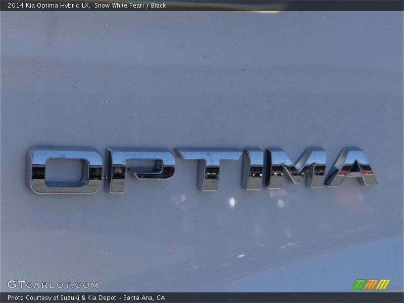 Snow White Pearl / Black 2014 Kia Optima Hybrid LX