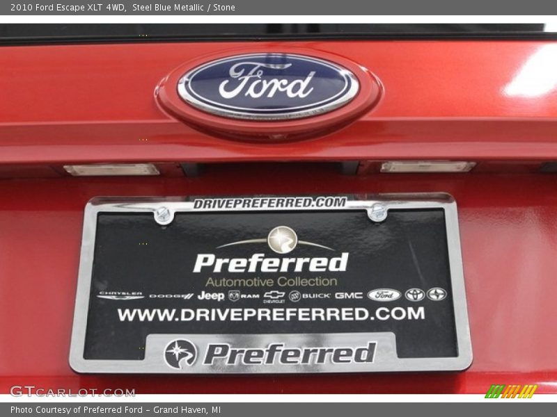 Steel Blue Metallic / Stone 2010 Ford Escape XLT 4WD