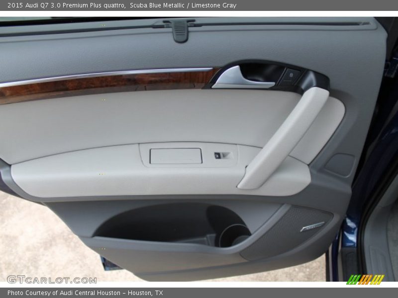 Scuba Blue Metallic / Limestone Gray 2015 Audi Q7 3.0 Premium Plus quattro