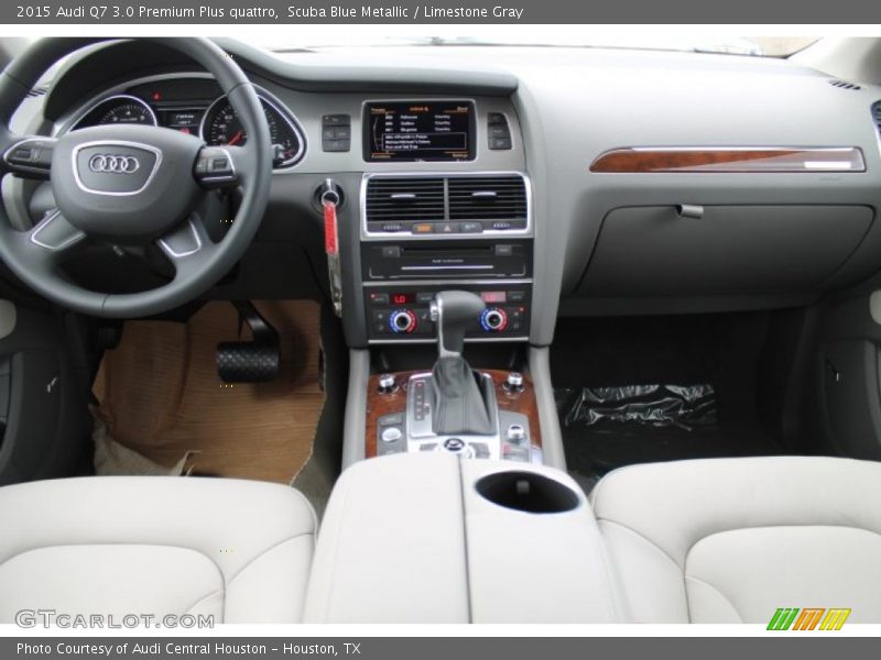 Scuba Blue Metallic / Limestone Gray 2015 Audi Q7 3.0 Premium Plus quattro
