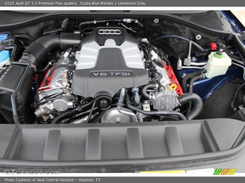 Scuba Blue Metallic / Limestone Gray 2015 Audi Q7 3.0 Premium Plus quattro