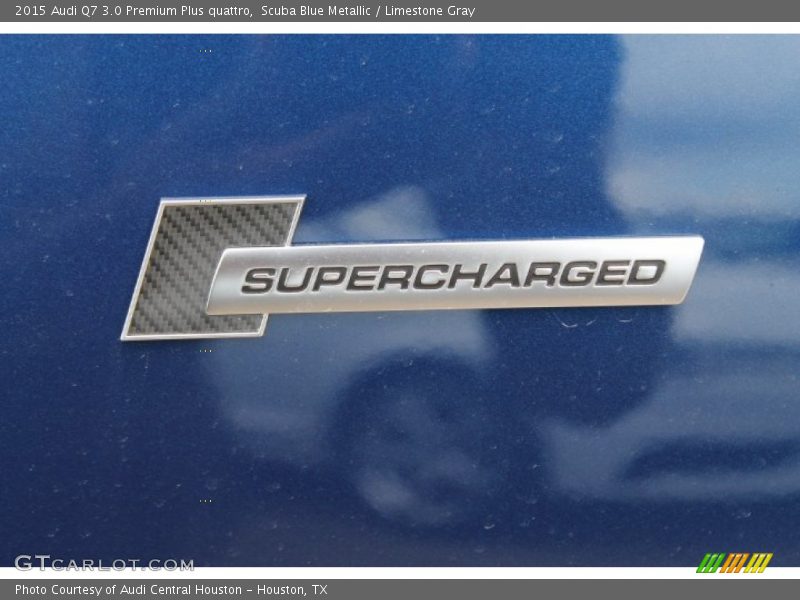 Scuba Blue Metallic / Limestone Gray 2015 Audi Q7 3.0 Premium Plus quattro